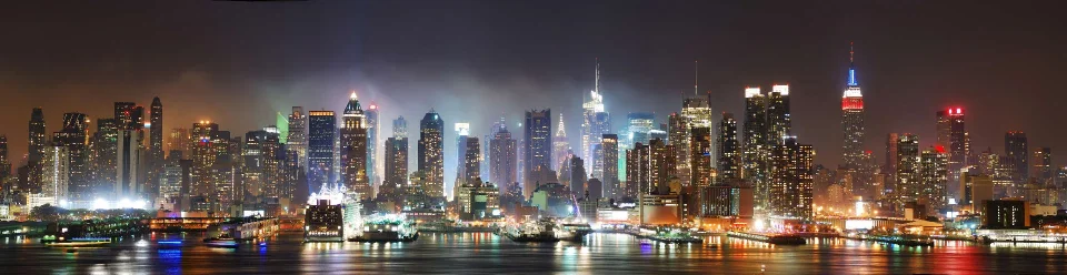 Model sticlă printată, New York