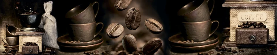 Model sticlă printată, Cafea