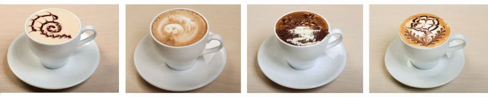 Model sticlă printată, Cafea