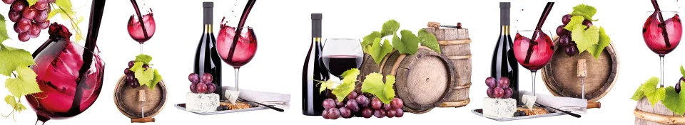 Model sticlă printată, Vin