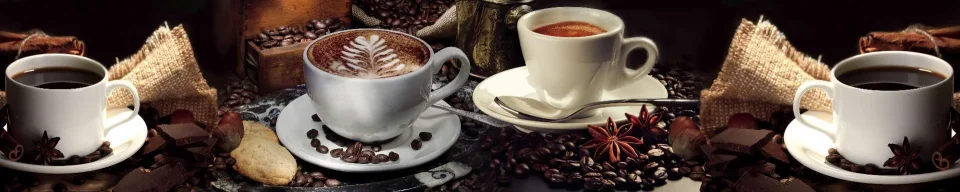 Model sticlă printată, Cafea