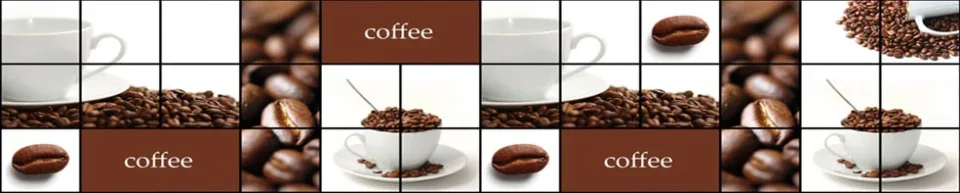 Model sticlă printată, Cafea