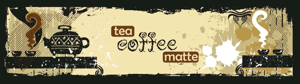 Model sticlă printată, Cafea