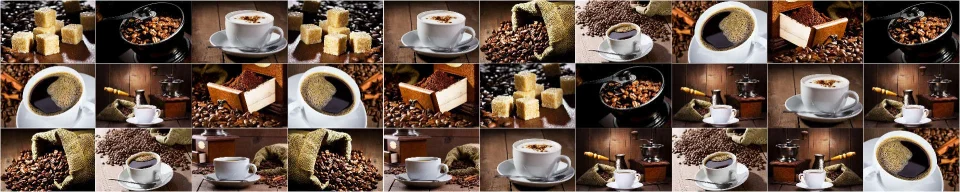 Model sticlă printată, Cafea
