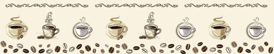 Model sticlă printată, Cafea