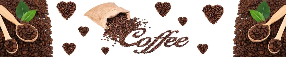 Model sticlă printată, Cafea