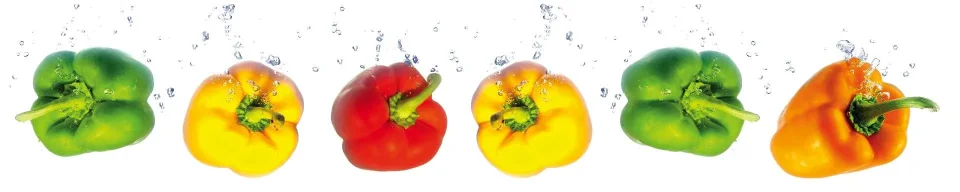 Model sticlă printată, Legume
