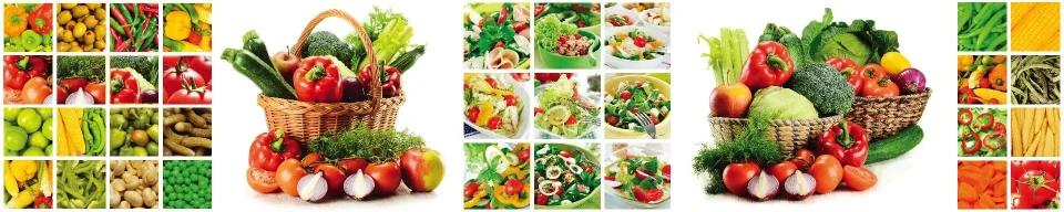 Model sticlă printată, Legume