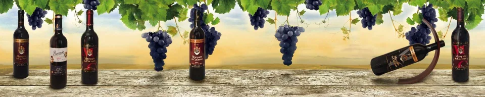 Model sticlă printată, Vin