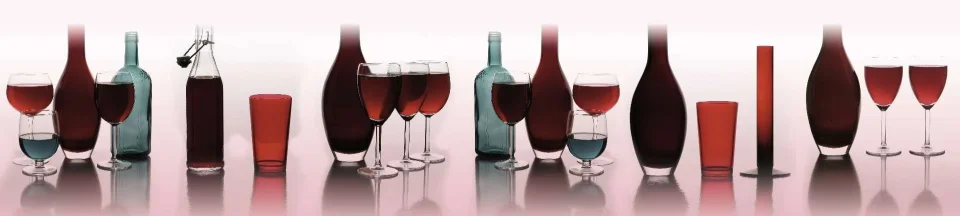 Model sticlă printată, Vin