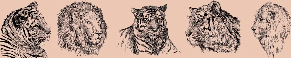 Model sticlă printată, Animale sălbatice
