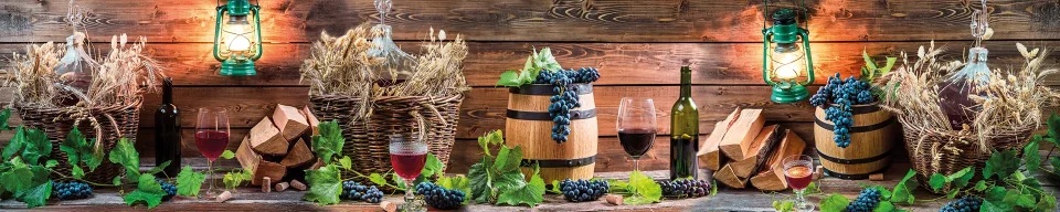 Model sticlă printată, Vin