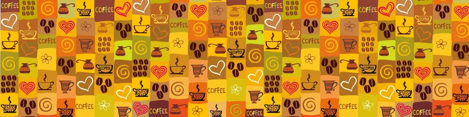Model sticlă printată, Cafea