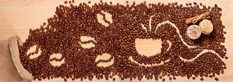 Model sticlă printată, Cafea