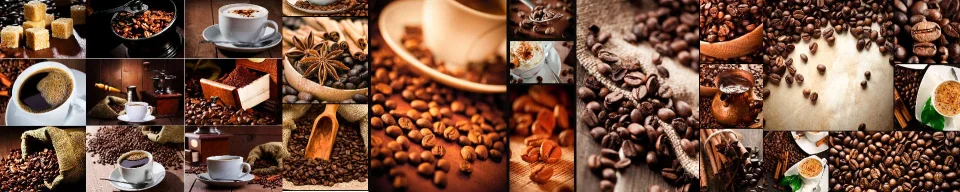 Model sticlă printată, Cafea