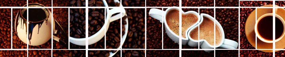 Model sticlă printată, Cafea