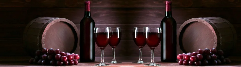 Model sticlă printată, Vin
