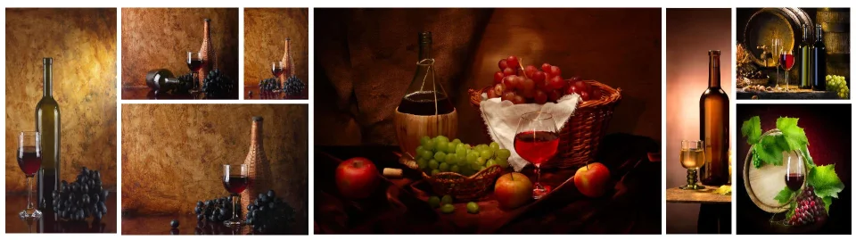 Model sticlă printată, Vin