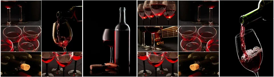 Model sticlă printată, Vin