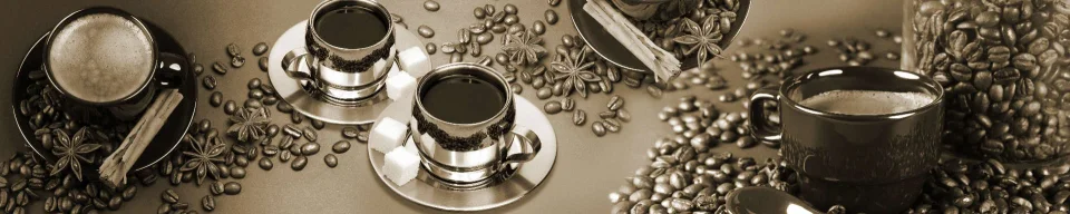 Model sticlă printată, Cafea