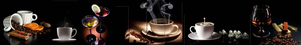 Model sticlă printată, Cafea