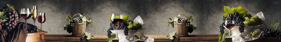 Model sticlă printată, Vin