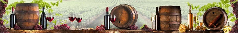 Model sticlă printată, Vin