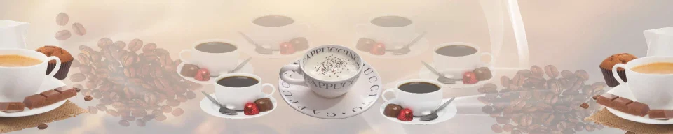 Model sticlă printată, Cafea