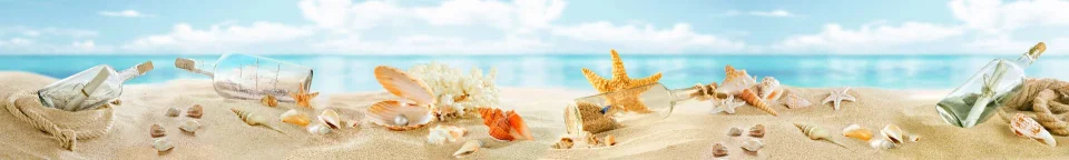 Model sticlă printată, Mare & plajă