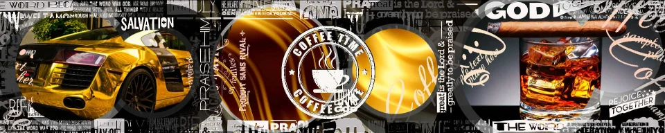 Model sticlă printată, Cafea