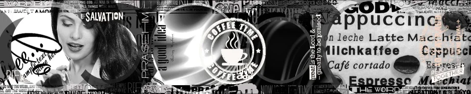 Model sticlă printată, Cafea