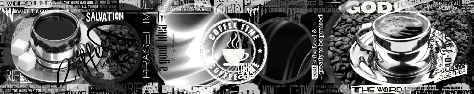 Model sticlă printată, Cafea