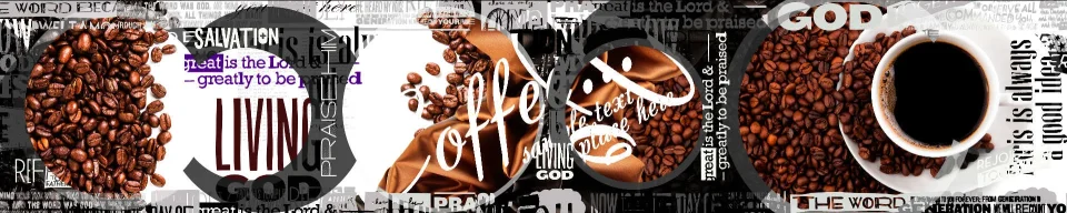 Model sticlă printată, Cafea