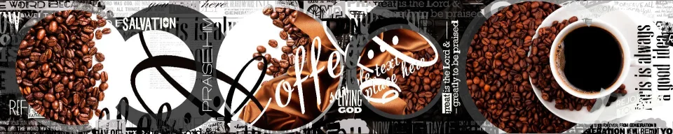 Model sticlă printată, Cafea