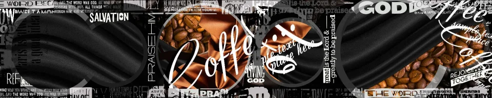 Model sticlă printată, Cafea
