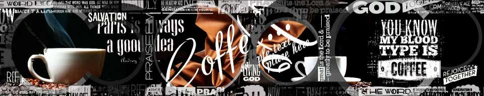 Model sticlă printată, Cafea