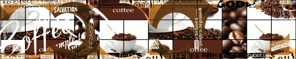 Model sticlă printată, Cafea