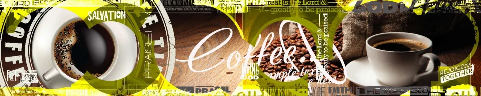 Model sticlă printată, Cafea