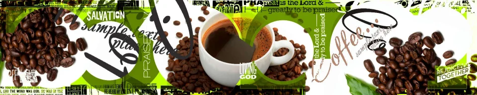 Model sticlă printată, Cafea