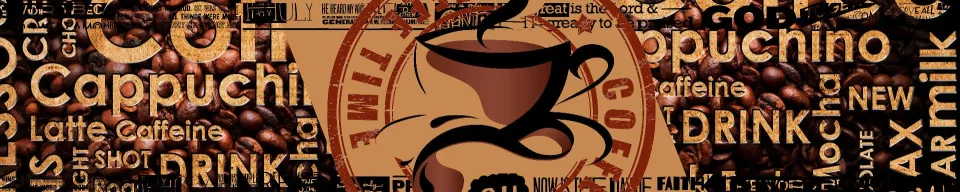 Model sticlă printată, Cafea