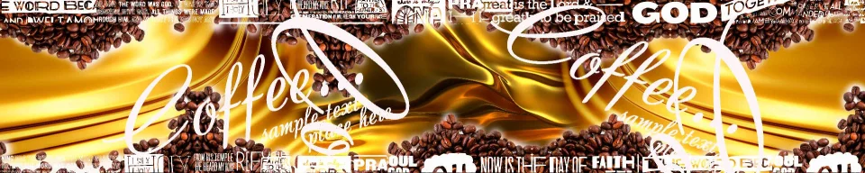 Model sticlă printată, Cafea