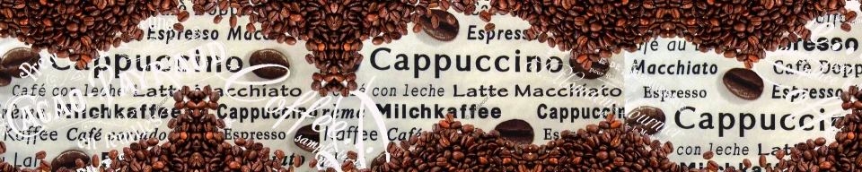 Model sticlă printată, Cafea