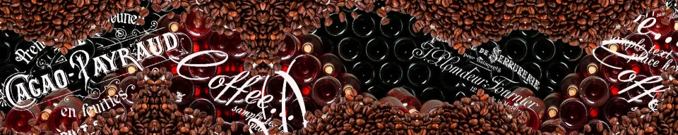Model sticlă printată, Cafea