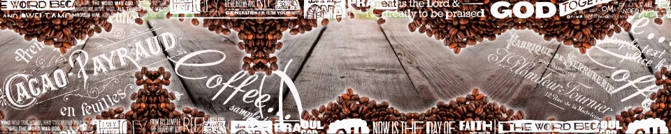 Model sticlă printată, Cafea