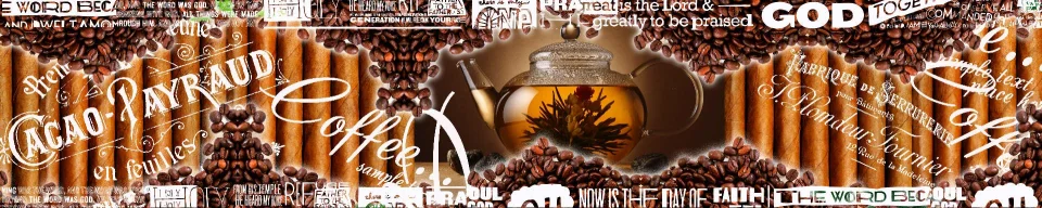 Model sticlă printată, Cafea
