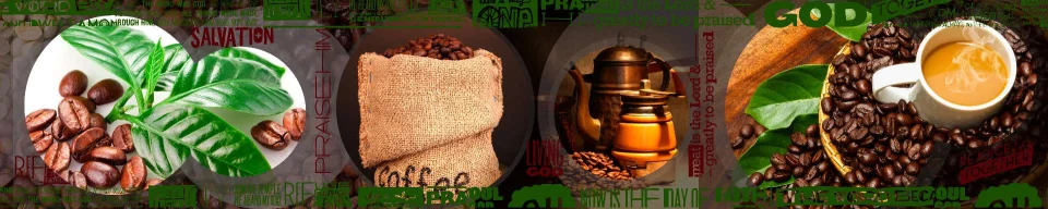 Model sticlă printată, Cafea