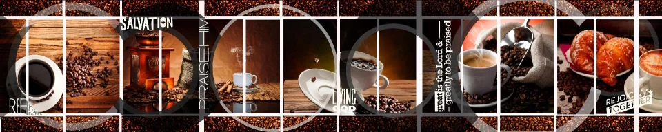 Model sticlă printată, Cafea