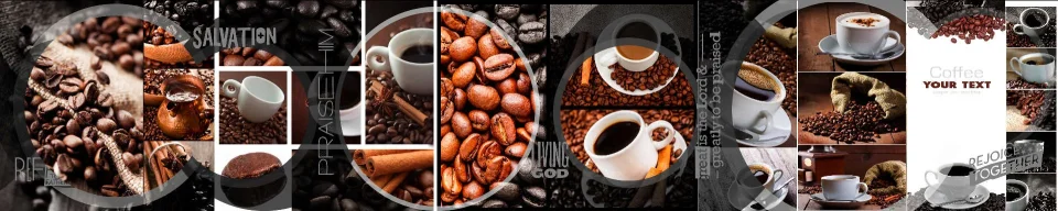 Model sticlă printată, Cafea