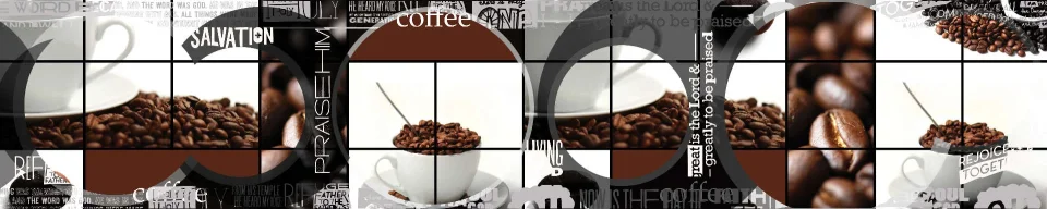 Model sticlă printată, Cafea