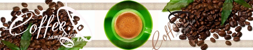 Model sticlă printată, Cafea